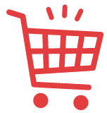 immagine della card carrello della spesa rosso