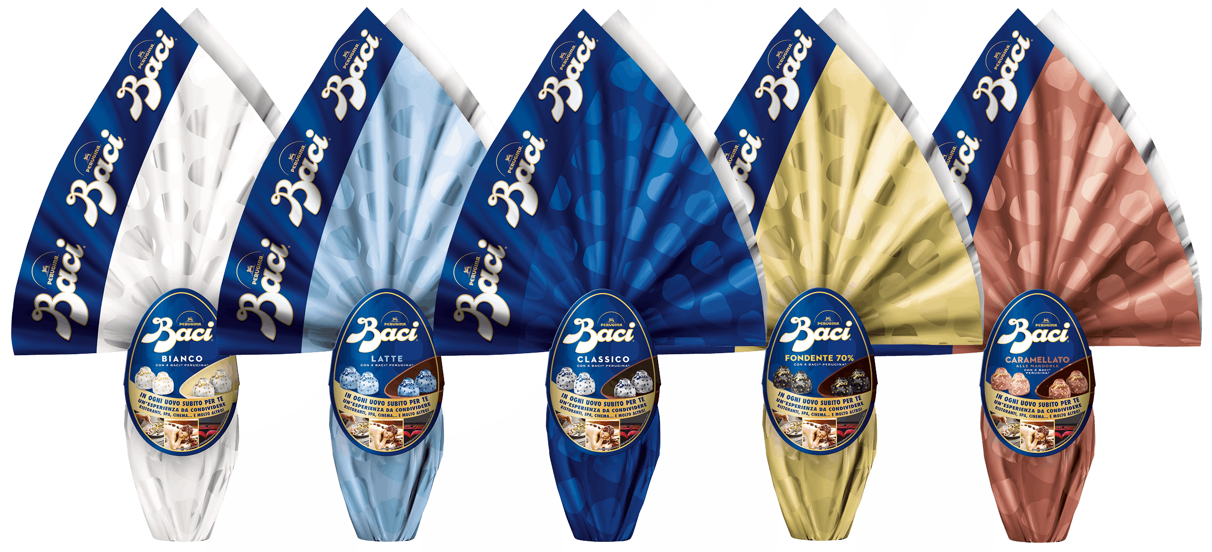 immagine delle 5 uova di pasqua coinvolte