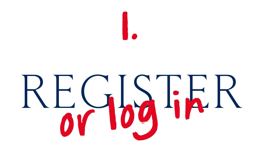 text image 'register or login'