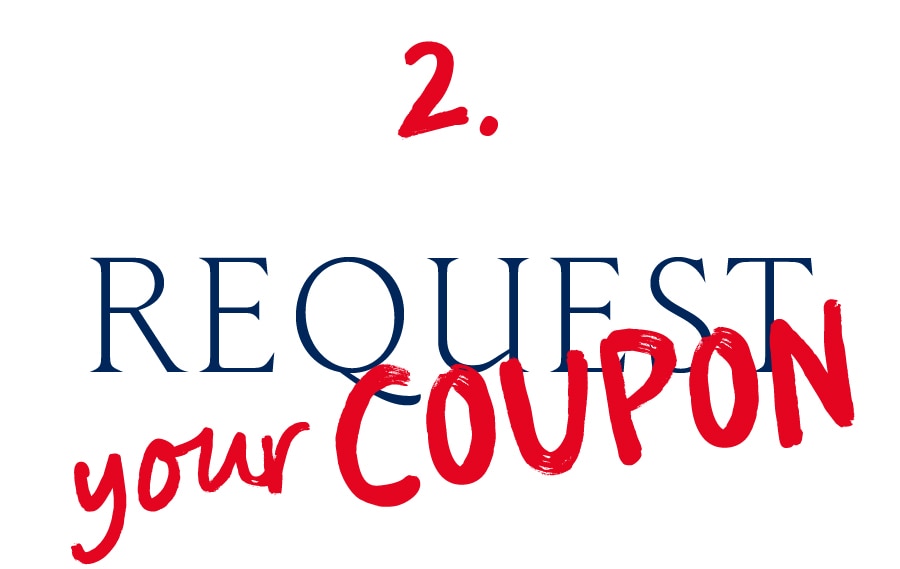 text image 'request your coupon'