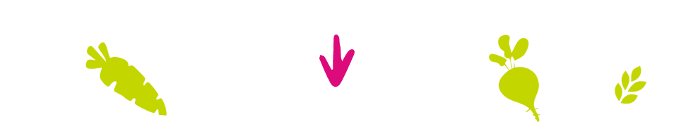 freccia rosa che indica il basso