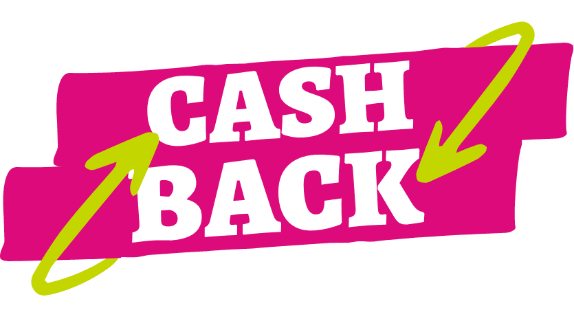 immagine testo verde'cash back'