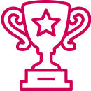 icona rosa di un trofeo