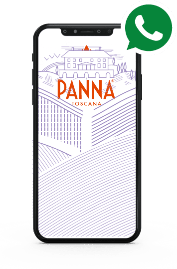 immagine di uno smartphone con logo Whatsapp e logo Acqua Panna