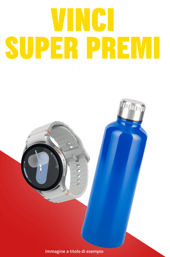 immagine rappresentativa concorso con i premi orologio e borraccia