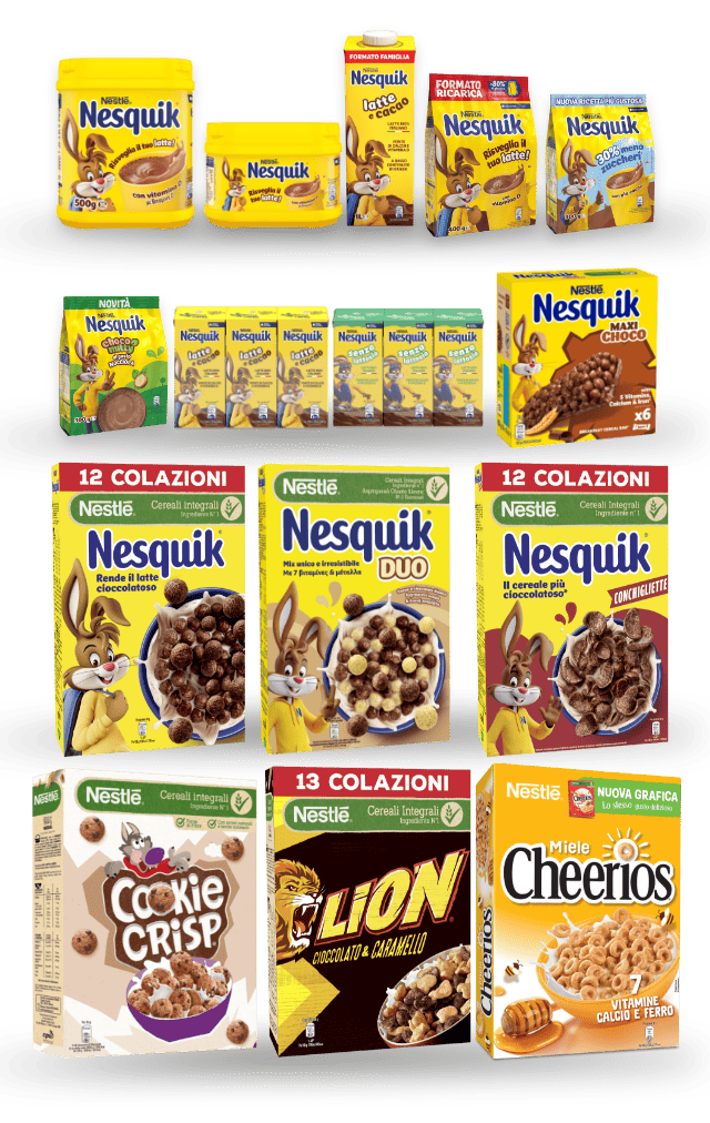 immagine dei prodotti coinvolti nella promo della collezione Nestlè