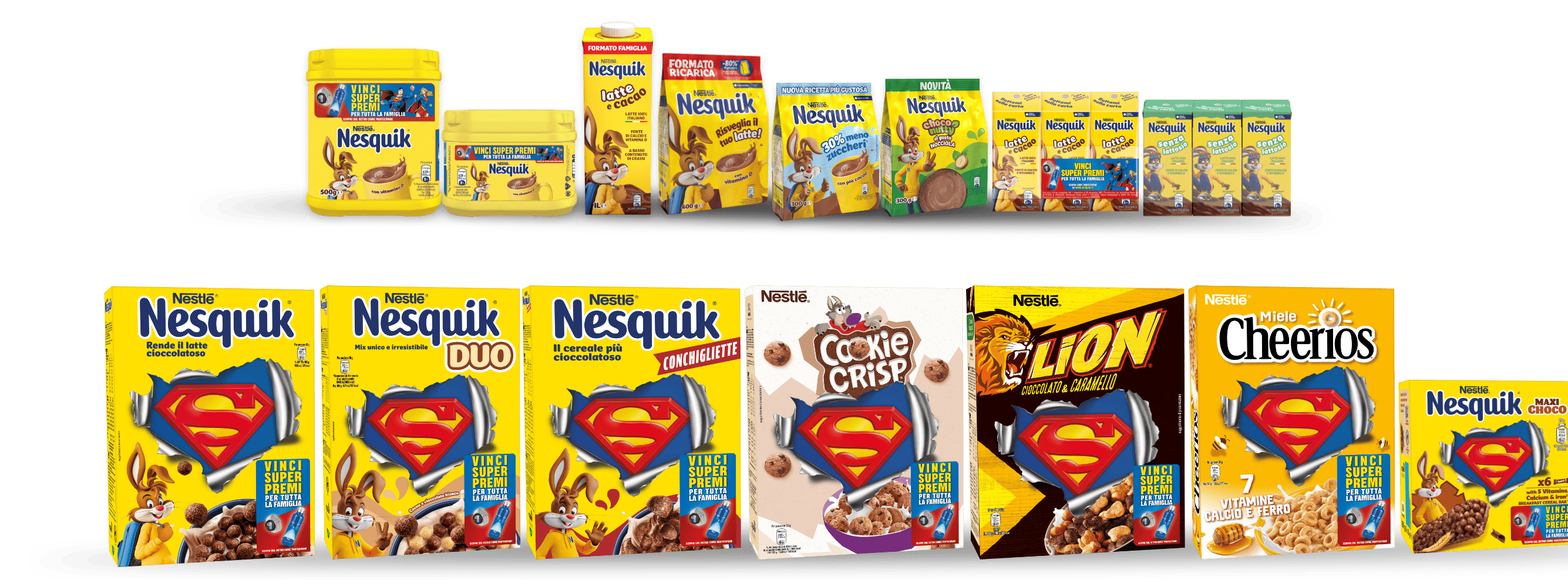 immagine dei prodotti coinvolti nella promo della collezione Nestlè