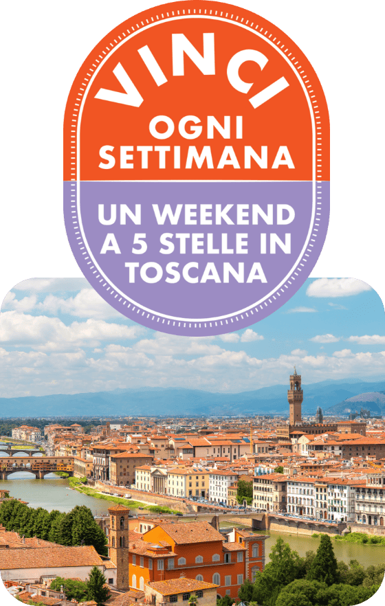logo Acqua Panna con sotto testo'un week end a 5 stelle in toscana'